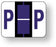 United Ad Label - Pre-Printed Label Chart Tab Purple Paper P | P Purple Alpha Series 1 X 1-1/4 Inch - ULAF1283P