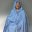 Skil-Care - Shower Poncho with Hood Blue One Size Fits Most Over-the-Head Drawstring Closure Unisex - 909150