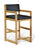 Hausmann Industries Hip High Chair Navy Blue Fixed Armrests Vinyl - 2169