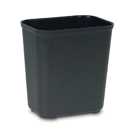 Saalfeld Redistribution Rubbermaid Commercial Products Fire-Resistant Trash Can 28 Quart Rectangular Black Thermoset Polyester Open Top - FG254300BLA