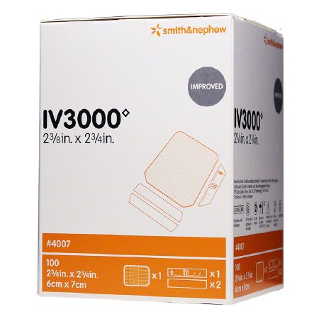 Smith & Nephew IV3000 1-HAND DELIVERY Catheter Dressing 2-3/8 X 2-3/4 Inch - 66024007