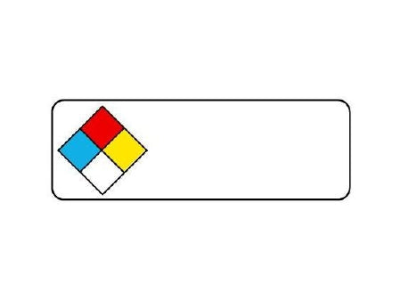 Shamrock Scientific - Pre-Printed Label Warning Label White Paper Right to Know Symbol Blue / Pink / Yellow Biohazard 1 X 3 Inch - UPCR-7002
