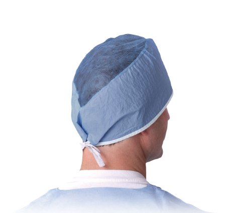 Sheer-Guard - Surgeon Cap One Size Fits Most Blue Tie Closure - NON28625