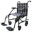 Drive Medical Fly-Lite Transport Wheelchair Aluminum Frame with Black Finish 300 lbs. Weight Capacity Full Length / Fixed Height / Padded Arm Black / White / Red Plaid - DFL19-BLK