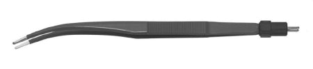 Miltex Padgett Bipolar Forceps Downden-Kirn 7 Inch Surgical Grade Coated Stainless Steel NonSterile NonLocking Thumb Handle Curved 2 mm Blunt Tip - PM-9472
