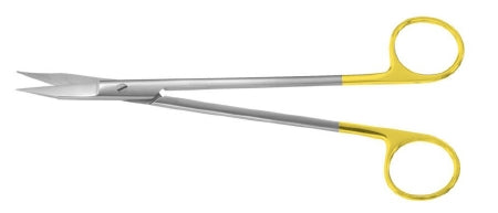Padgett - Scissors Davis 7 Inch Length Surgical Grade Stainless Steel / Tungsten Carbide NonSterile Finger Ring Handle Curved Blade Sharp Tip / Sharp Tip - PM-2946
