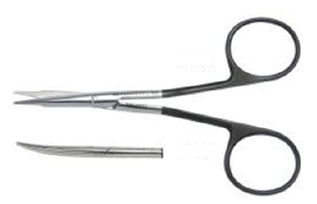 Miltex Padgett SuperCut Scissors Jabaley 4-1/2 Inch Length OR Grade Stainless Steel (German) NonSterile Finger Ring Handle Curved Blade Semi Sharp - PM-6862