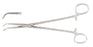 Miltex - Hemostatic Forceps Lahey 7-1/2 Inch Length OR Grade German Stainless Steel NonSterile Ratchet Lock Finger Ring Handle Curved Longitudinally Serrated Tips - 14-48