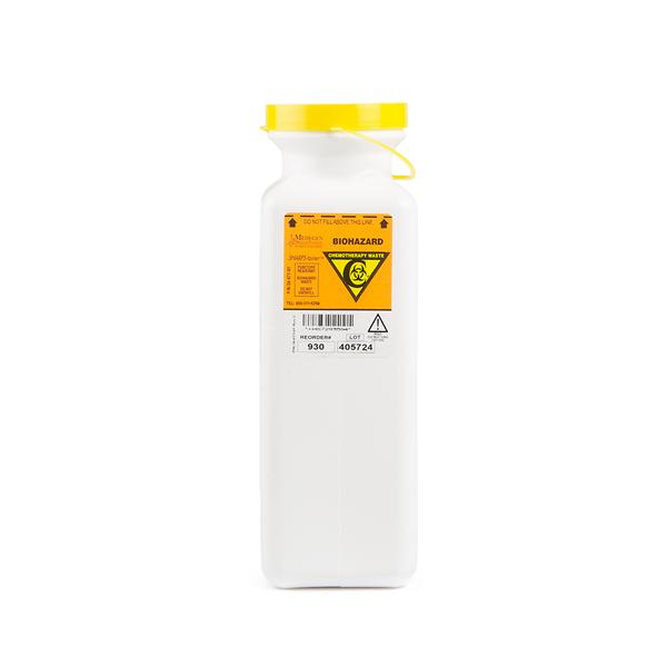 Medegen Medical Products, Container Sharps 1.7Qt Small Plastic Locking Cap White/Black/Yellow 20/Ca - 930