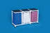 Standard - Triple Hamper with Bags 4 Casters 39 gal. - VL LH3 FP MESH WINEBERRY