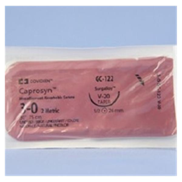 Medtronic MITG-Covidien Suture 3-0 Glycolide/Lactide V-20 Caprosyn Undyed 30" Monofilament 36/Ca - GC122