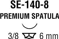 Polysorb - Suture with Needle Absorbable Coated Violet Suture Braided Polyester Size 8 - 0 12 Inch Suture Double-Armed 6 mm Length 3/8 Circle Spatula Needle - L-2748K