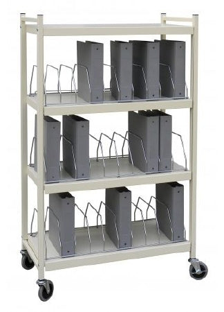 Omnimed Omnicart Chart Rack Steel 17 X 34-1/2 X 56-3/4 Inch 3 Shelves Beige - 260003-BG