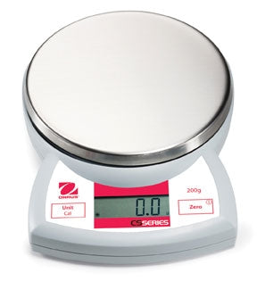 Fisher Scientific OHAUS Food / Lab Scale Digital LCD Display 2000 Gram Teal / White Battery Operated - S40242-1