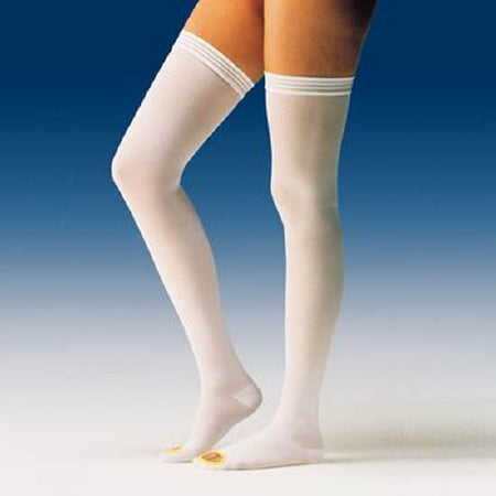 JOBST Anti-Em/GPT - Anti-embolism Stocking Thigh High Large / Regular White Open Toe - 55989603