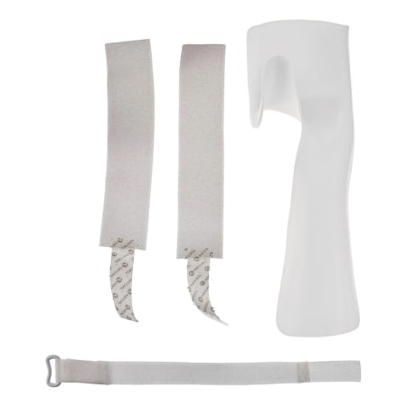 Rolyan Deluxe - Functional-Position Hand Splint with Strap Kit Preformed Thermoplastic Left Hand White Small - 70831202