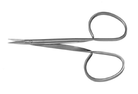 Miltex Padgett Iris Scissors 3-3/4 Inch Length Surgical Grade Stainless Steel NonSterile Finger Ring Handle Straight Blade Sharp/Sharp - PM-4701