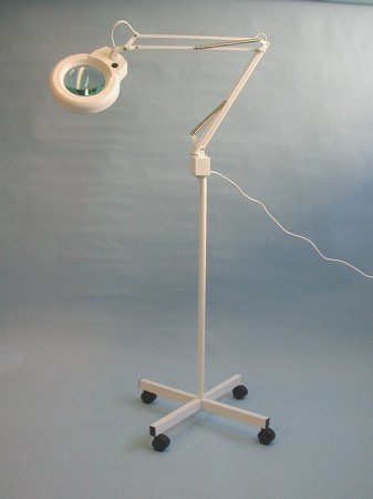 Brandt Industries 5 Diopter Illuminated Magnifier Floor Mount Fluorescent 22 Watt White - 43244WH