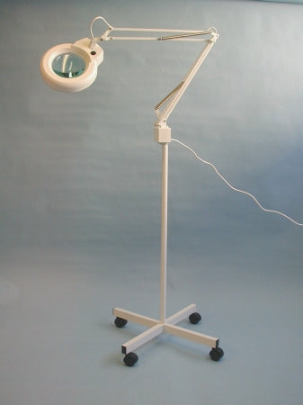 5 Diopter - Illuminated Magnifier Floor Mount Fluorescent 22 Watt White - 43244WH