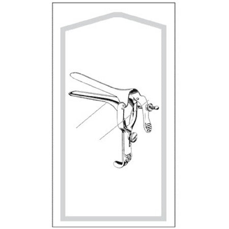 Sklar Econo Vaginal Speculum Pederson Sterile Floor Grade Stainless Steel Medium Double Blade Duckbill Disposable Without Light Source Capability - 96-2615