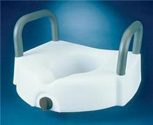 Alimed Raised Toilet Seat with Arms 4-3/4 Inch Height White 300 lbs. Weight Capacity - 7350