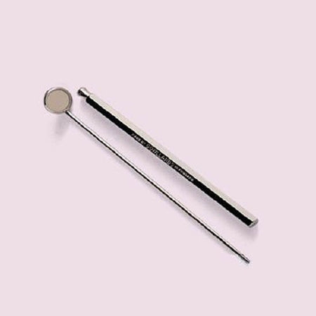 Patterson Medical Supply Laryngeal Mirror Size 0 / 14 mm Chrome Plated Hexagon Handle - 4127