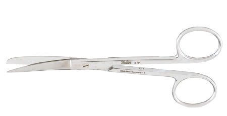 Miltex Miltex Operating Scissors 5 Inch Length OR Grade Stainless Steel (German) NonSterile Finger Ring Handle Curved Blade Sharp/Blunt - 16193
