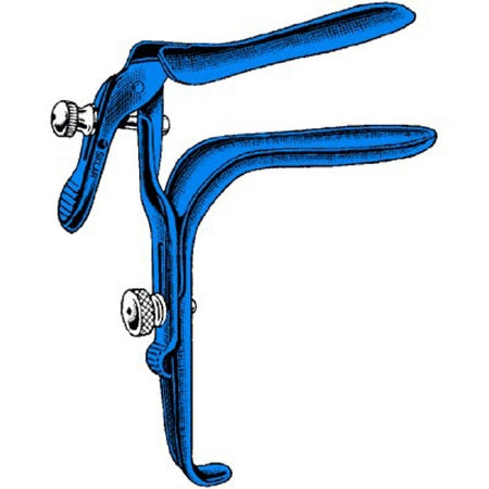 Sklar Sklar Blue Electrosurgical Vaginal Speculum Graves NonSterile Premium OR Grade Coated Stainless Steel Medium Side Open Reusable Without Light Source Capability - 91-5161