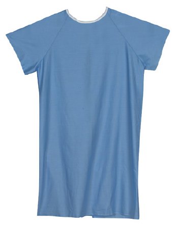 Mabis Healthcare Patient Exam Gown One Size Fits Most Adult Blue - 532-8032-0139