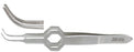 Miltex Miltex Dressing Forceps Foerster 3-3/4 Inch OR Grade Stainless Steel (German) Fenestrated Thumb Handle Full Curved 0.5 mm Tip, Serrated - 18-795A