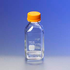 Pyrex - Media / Solution Bottle Square Borosilicate Glass 250 mL (8 oz.) - 064146