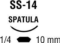 Polysorb - Suture with Needle Absorbable Coated Violet Suture Braided Polyester Size 6 - 0 18 Inch Suture Double-Armed 10 mm Length 1/4 Circle Spatula Needle - L-1791K