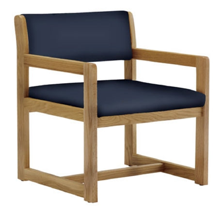Hausmann Industries Bariatric Chair Navy Blue Fixed Armrests Vinyl - 2165