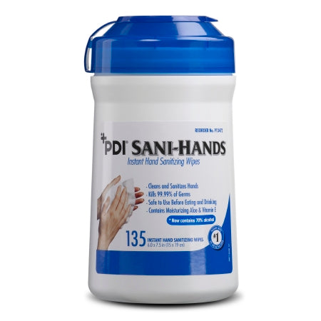Professional Disposables Sani-Hands Hand Sanitizing Wipe 135 Count Ethyl Alcohol Canister - P13472
