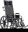 drive Sentra - Reclining Wheelchair Dual Axle Desk Length Arm Swing-Away Elevating Legrest Black Upholstery 22 Inch Seat Width Adult 450 lbs. Weight Capacity - STD22RBDDA