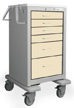 Waterloo Industries Treatment Cart Steel 6 Drawers Light Gray - JTGKU-333369-RED