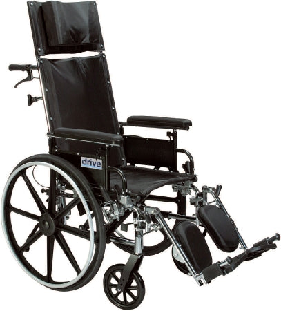 Drive Medical Viper Plus Lightweight Wheelchair Dual Axle Desk Length Arm Flip Back, Padded, Removable Arm Style Mag Wheel Black 12 Inch Seat Width 250 lbs. Weight Capacity - PL412RBDDA