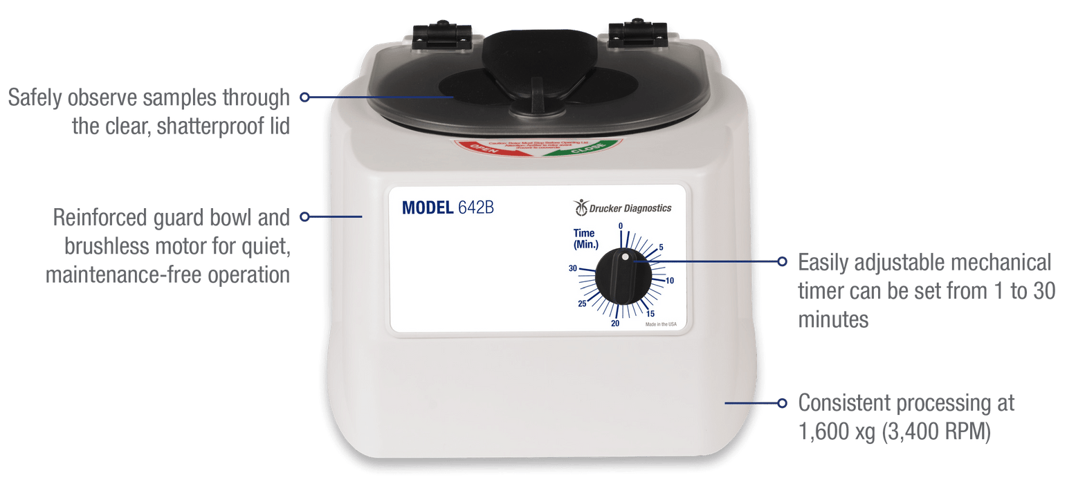 Drucker Diagnostics 6 Tube Benchtop Centrifuges (642B) - 00-016-009-001