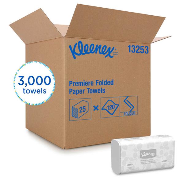 Kimberly Clark Professional Towel Hand Kleenex Scottfold Single Fold White 7.8 In X 12.4 In 3000/Ca - 13253