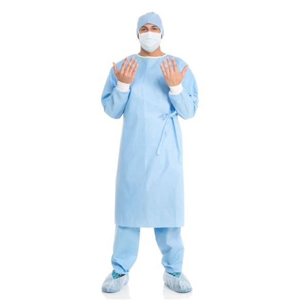 O & M Halyard Gown Surgical Evolution 4 Xl Blue/Yellow Neckband Non-Reinforced Sterile 32/Ca - 90048