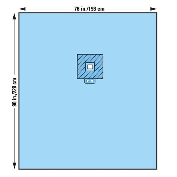 O & M Halyard Sheet Eent Fenestrated 76X90" Sterile 18/Ca - 89421