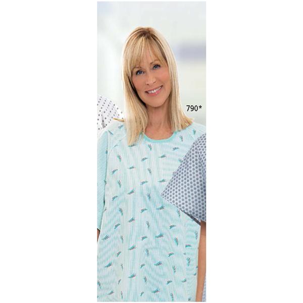Fashion Seal Gown Patient Polyester / Cotton Sheeting Lg 45" Unsx Sprklr Bck Ovrlp Adlt Ea - 790-L