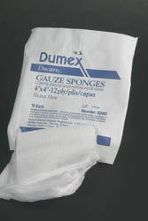 Derma Sciences Ducare Gauze Sponge Cotton 12-Ply 4 X 4 Inch Square Sterile - 82412