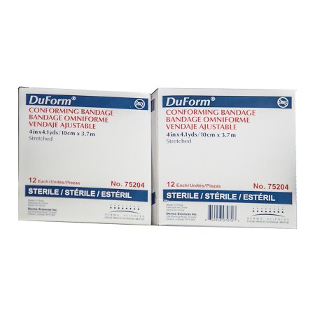 Duform - Conforming Bandage Polyester / Rayon 1-Ply 4 Inch X 4-1/10 Yard Roll Shape Sterile - 75204