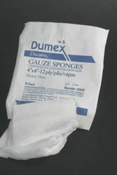 Derma Sciences Ducare USP Type VII Gauze Sponge Cotton 8-Ply 4 X 4 Inch Square NonSterile - 90408