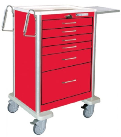 Waterloo Industries Treatment Cart Steel 5 Drawers Light Gray / Electric Blue - JTGLU-333612-ELB