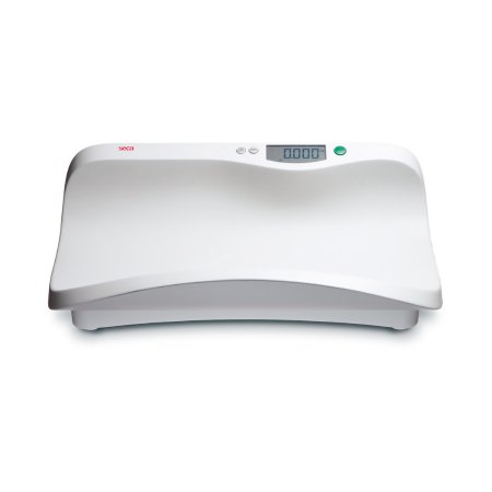 seca 374 - Digital Baby Scale w/ Large Curved Tray Digital LCD Display 44 lbs. Capacity White AC Adapter / Battery Operated - 3741321004