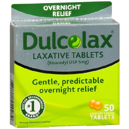 Boehringer Ingelheim Dulcolax Laxative Tablet 50 per Box 5 mg Strength Bisacodyl USP - 597001250