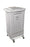 R & B Wire Products Hamper Stand Rolling Square Opening 3 Bushel Manual Hinged Lid - 693