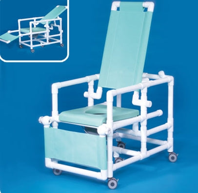 IPU IPU Reclining Shower Chair ipu Fixed Arm PVC Frame Reclining Back - SCC260RCN